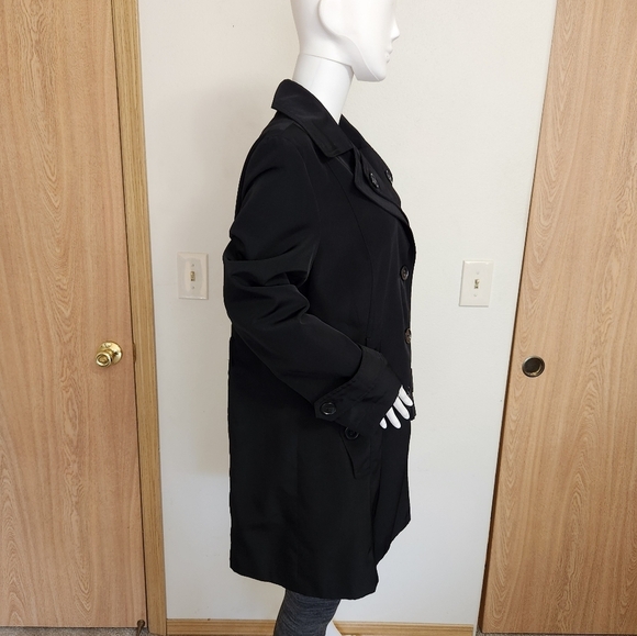 Black London Fog trench coat size large - Picture 11 of 14